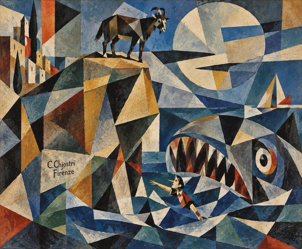 Pinocchio E La Balena Cubista